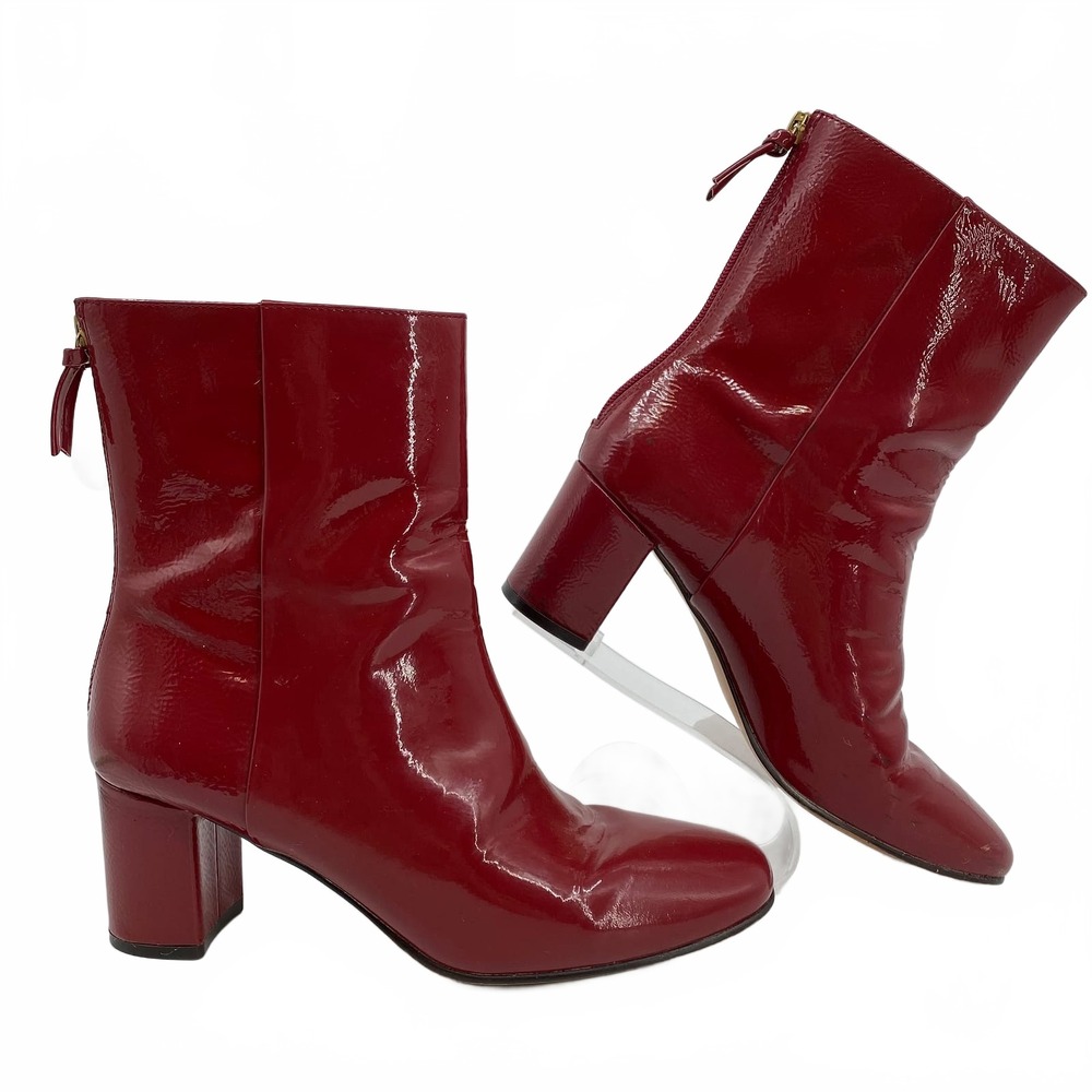 J. Crew Red Ankle Boots Willa Heeled Boots | Womens 7.5